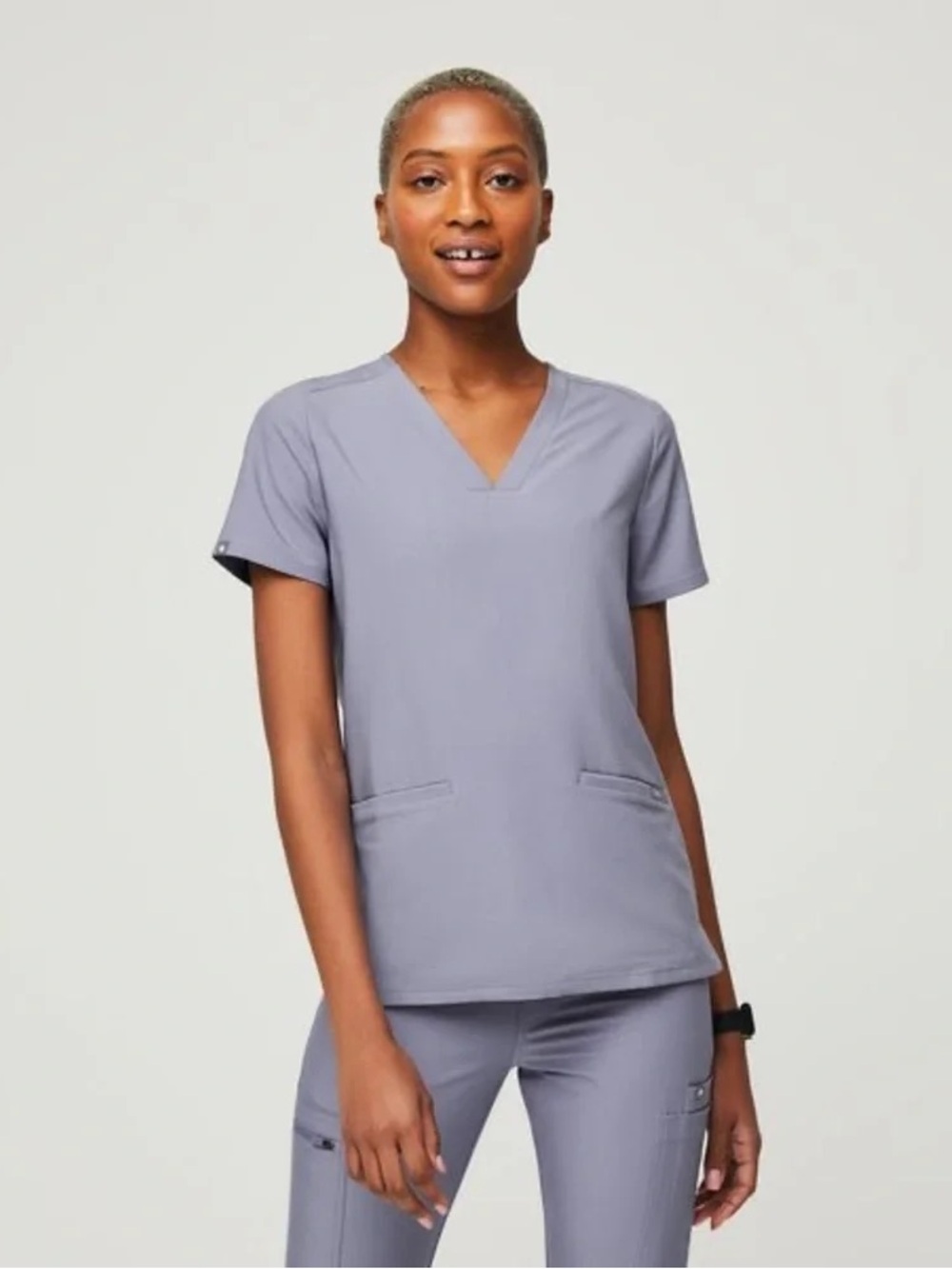 Figs Casma Three Pocket Scrub Top vapor blue technical collection - Picture 1 of 15